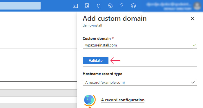 Mapping a Domain Validate