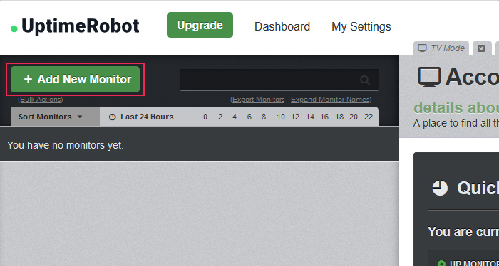 Uptime Monitoring Add New