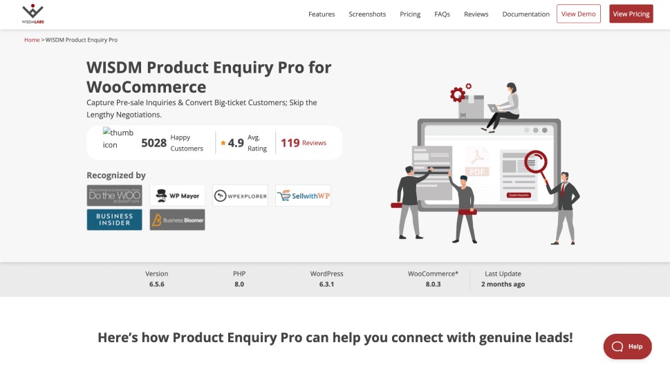 WISDM Product Enquiry Pro for WooCommerce