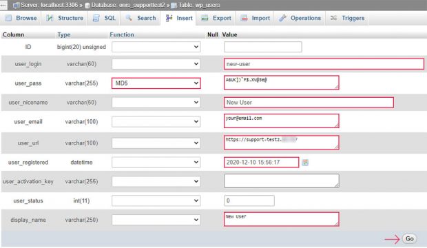 Use phpMyAdmin to Add User in WordPress - Qode Interactive