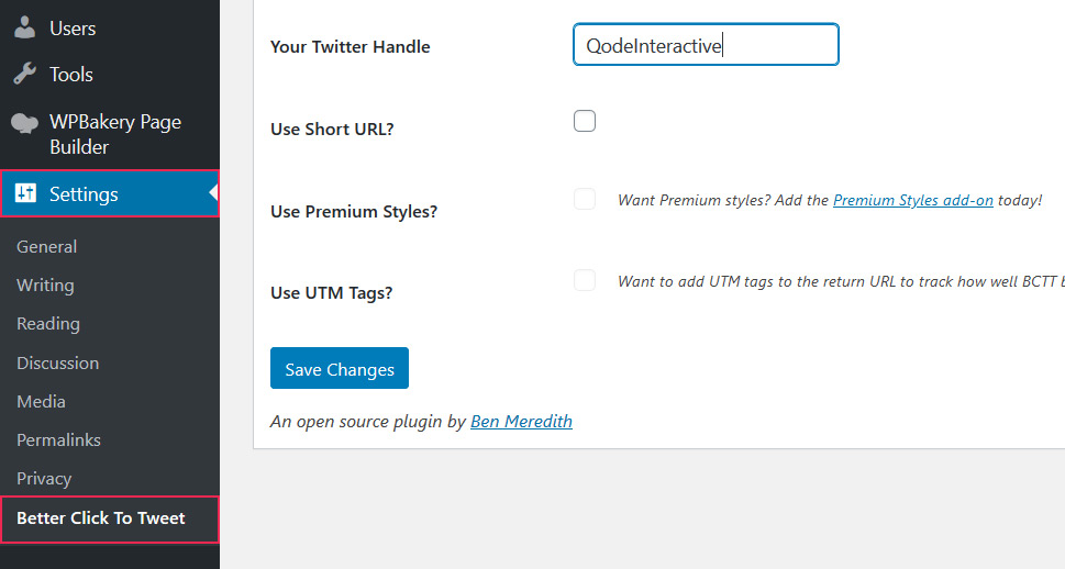 Better Click to Tweet Settings