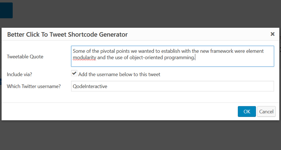 Better Click to Tweet Shortcode Generator