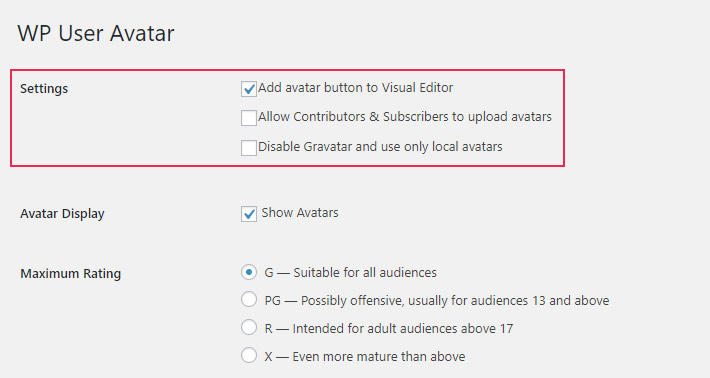 Add avatar button to Visual Editor