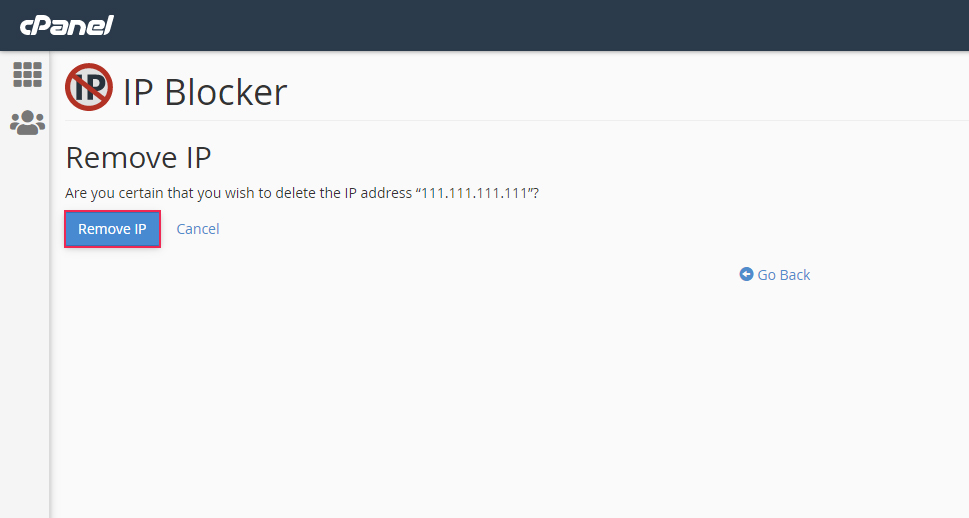 Cpanel Remove IP