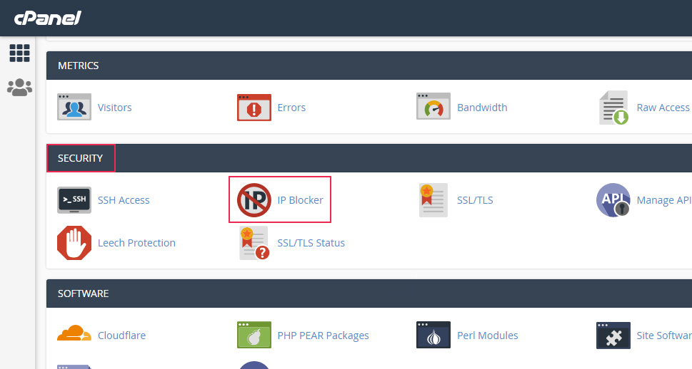 Cpanel Security IP Blocker