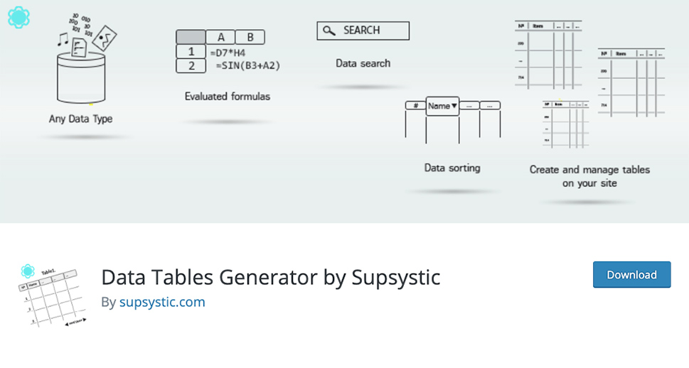 Data Tables Generator