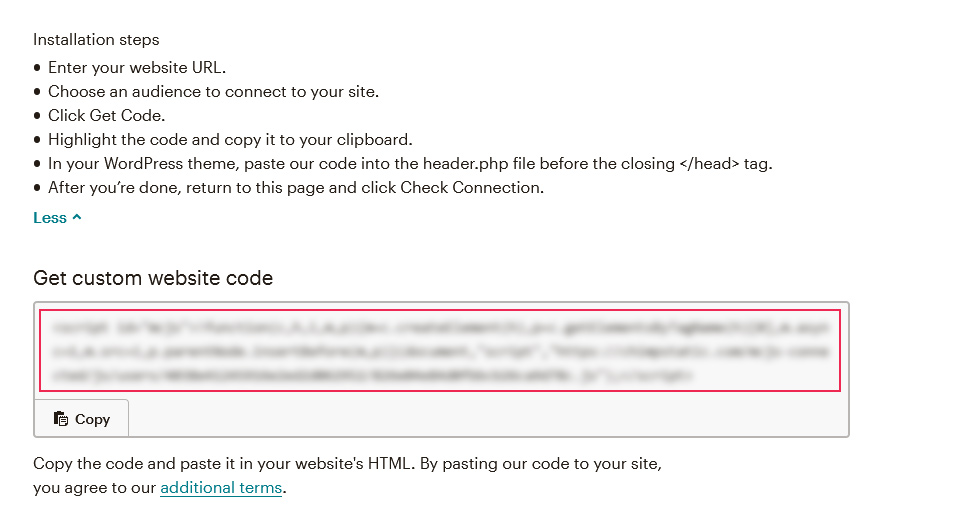 MailChimp Code