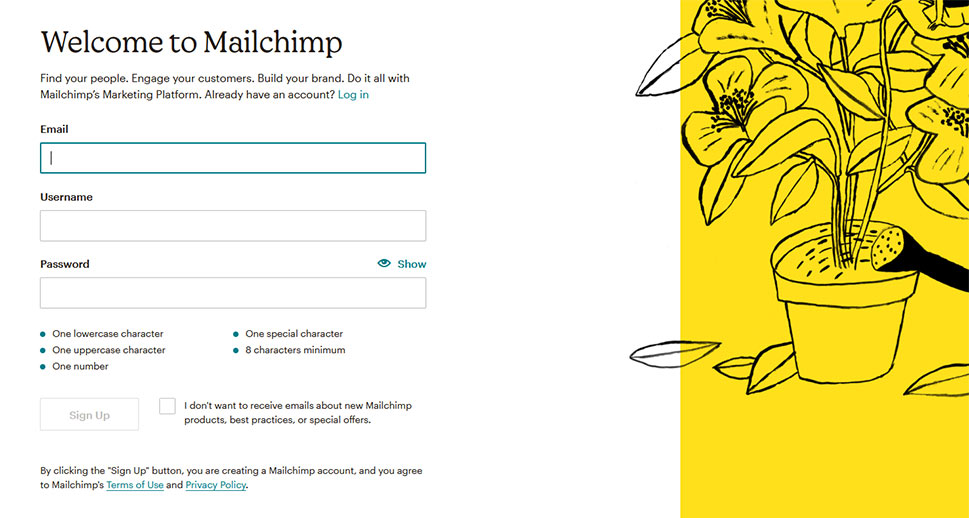 MailChimp Sign Up