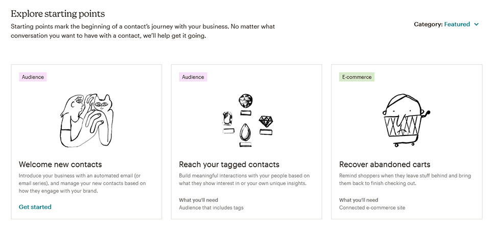 MailChimp Starting Points