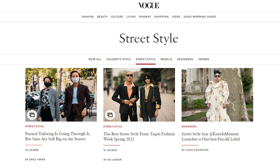 Subcategory Links Vogue