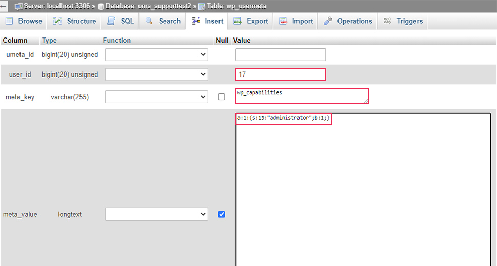 wp-usermeta Values