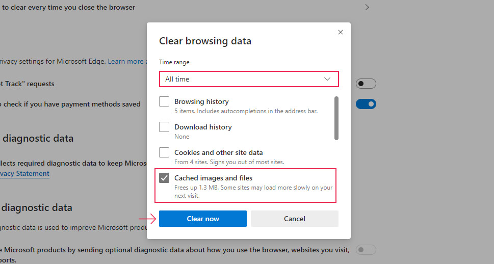 Clear Browsing Data