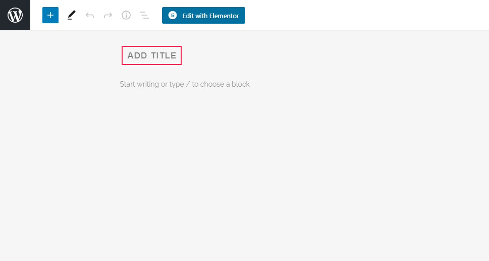 Elementor Add Title