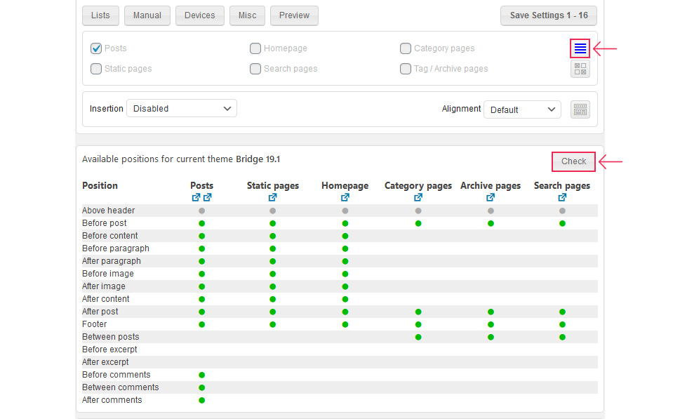 Manage Ads Settings