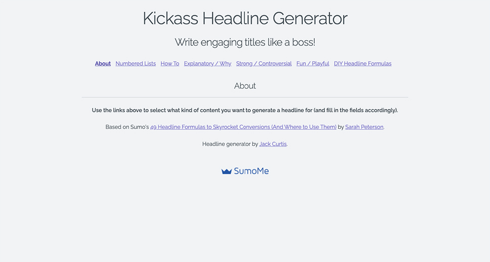 Sumo Kickass Headline Generator
