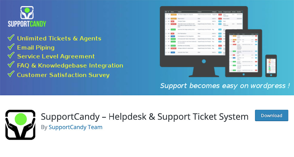 SupportCandy – Helpdesk & Support Ticket System
