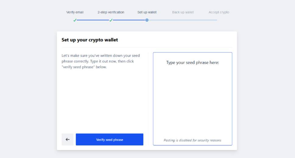 Coinbase Crypto wallet login to WordPress