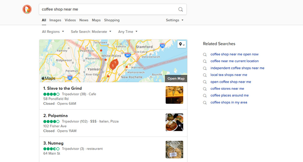 DuckDuckGo Local Search