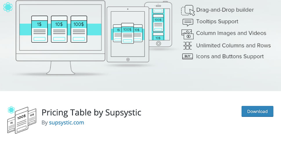 Pricing Table by Supsystic