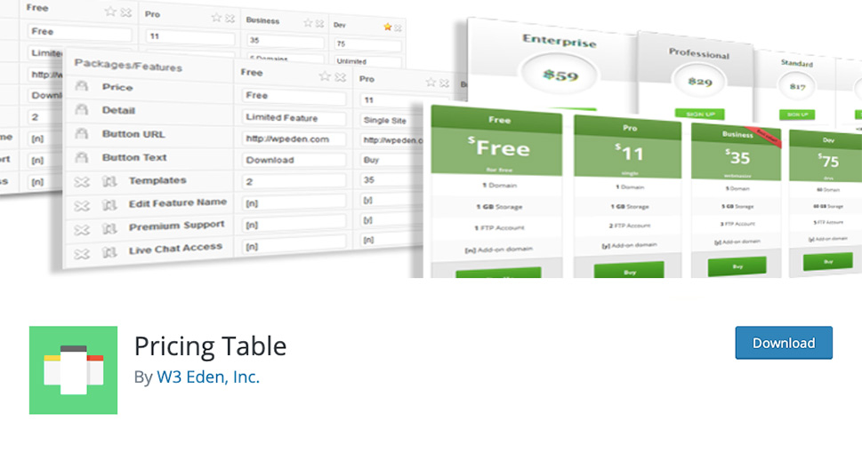 Pricing Table