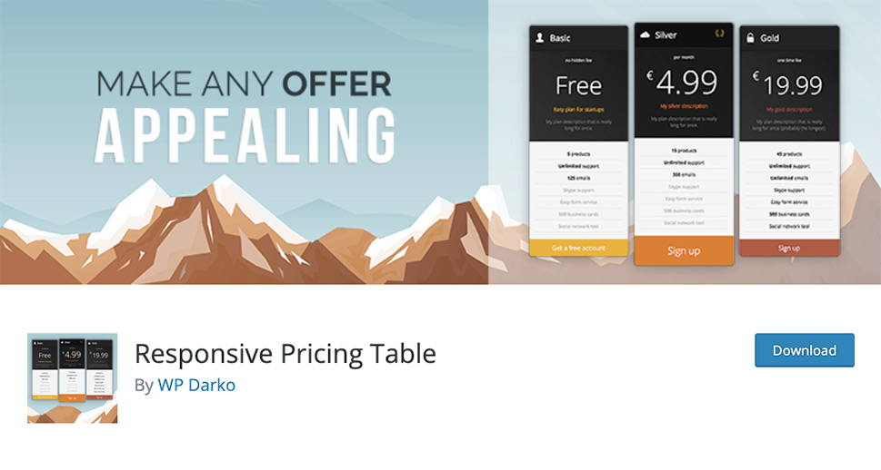 Responsive Pricing Table