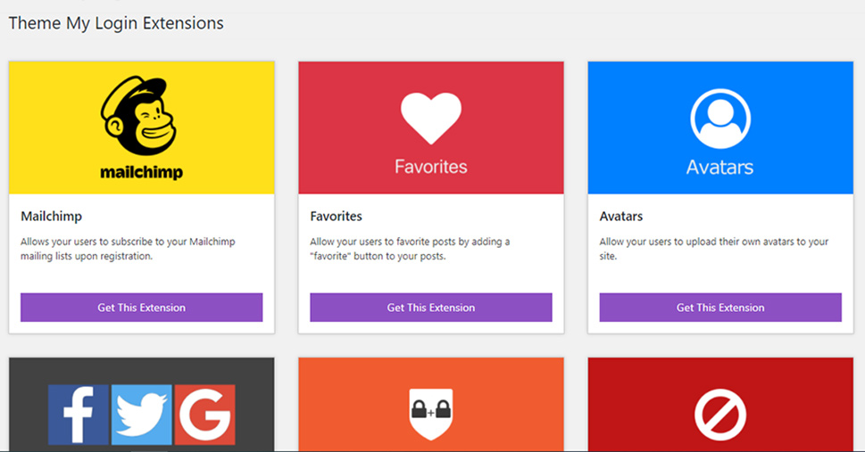 Theme My Login Extensions