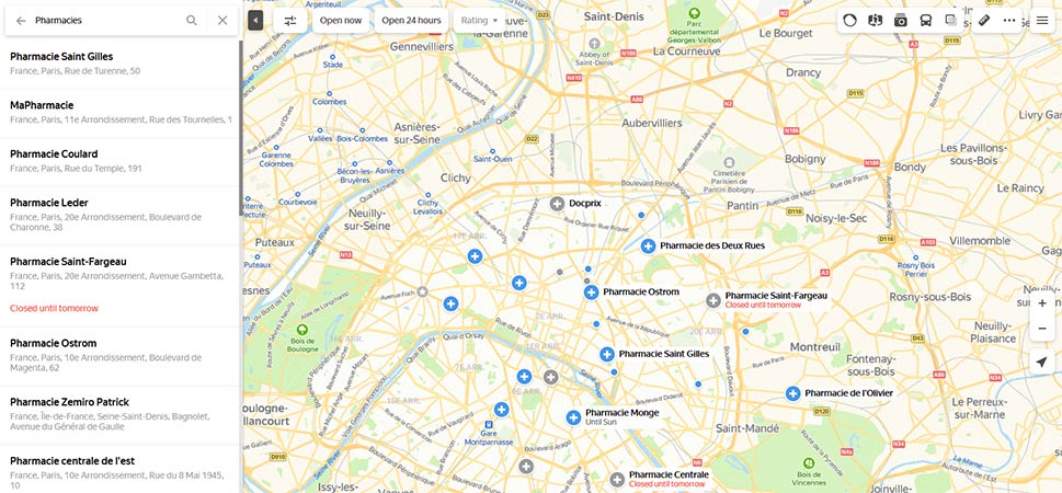 Yandex Map