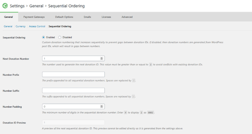 Sequential ordering