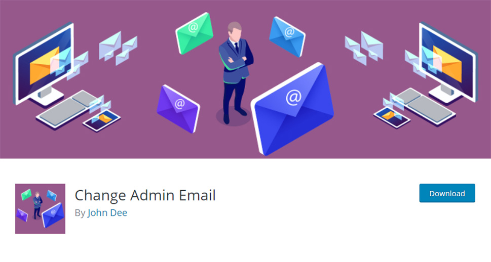 Change Admin Email Plugin