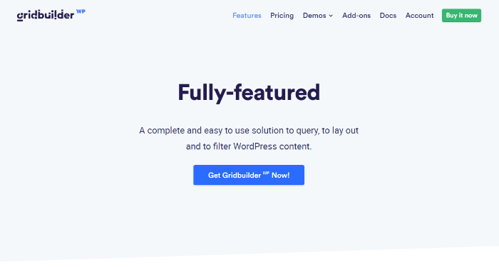 Gridbuilder WP plugin