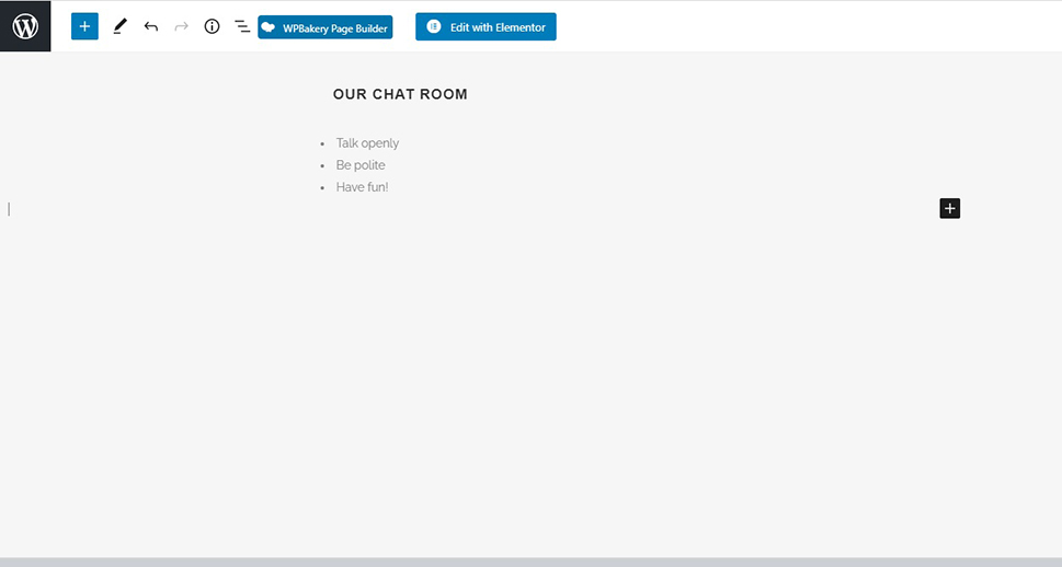 Our Chat Room Page