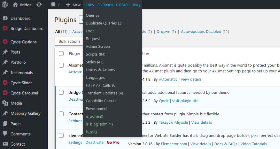 Query Monitor lets you track