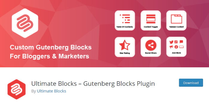 Ultimate Blocks Gutenberg Blocks Plugin