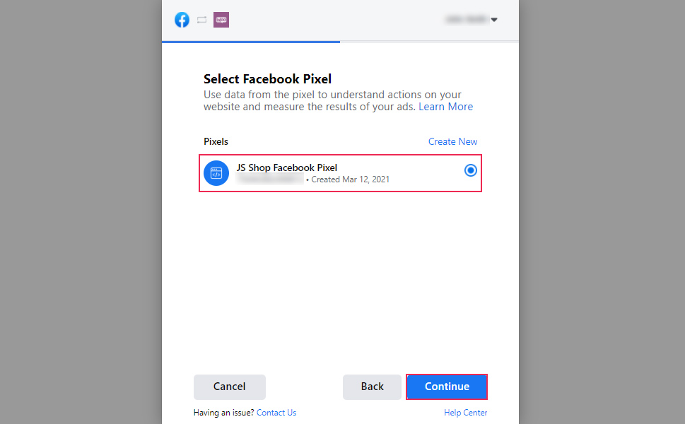 Select FB Pixel