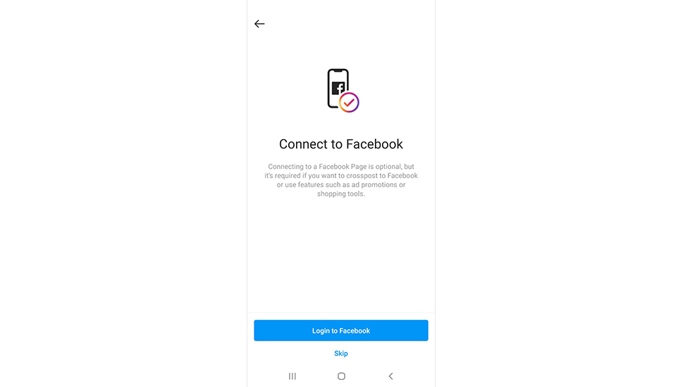 Connect to Facebook