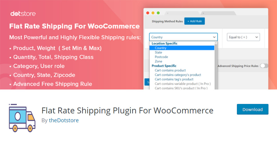 Flat Rate Shipping Plugin For WooCommerce