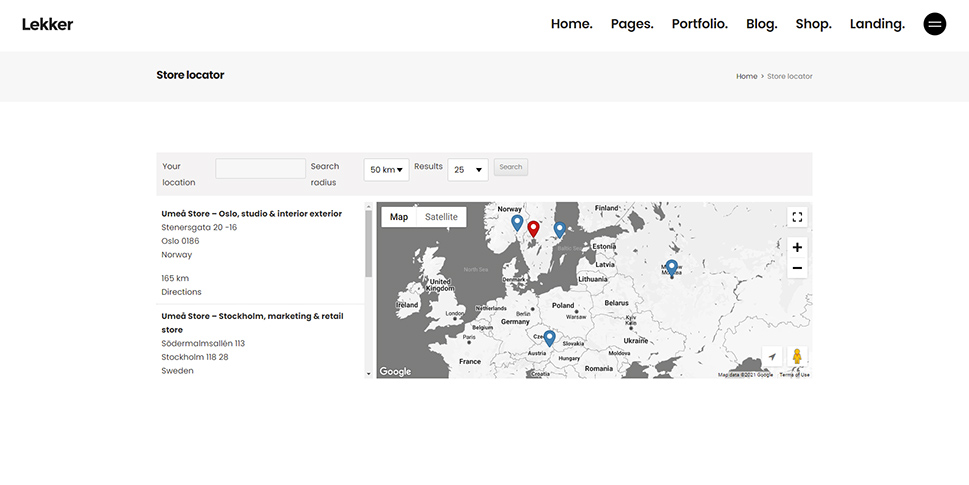 Store Locator Map Live Preview