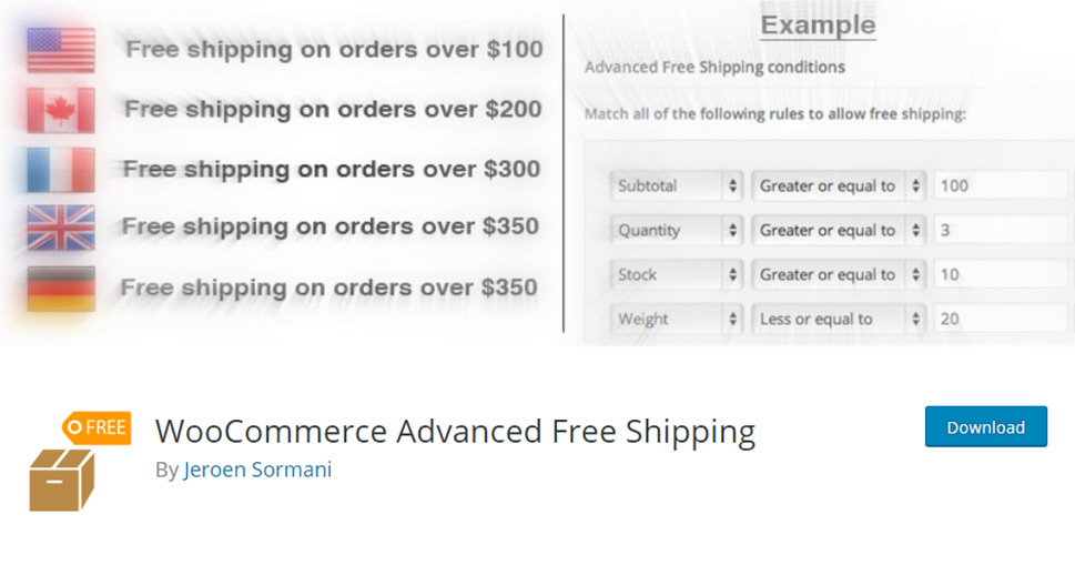 WooCommerce Advanced Free Shipping