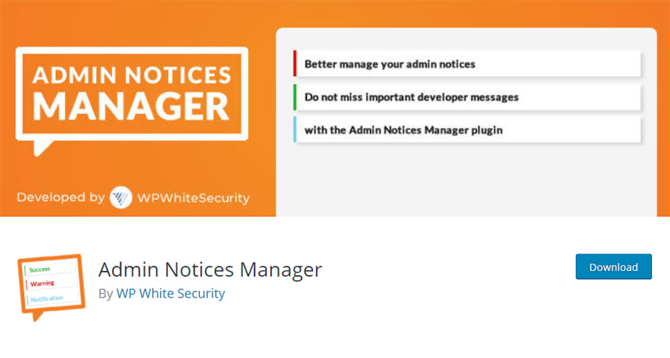 Admin Notices Manager