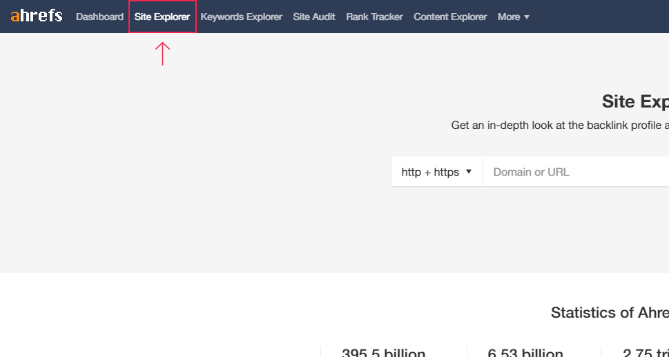 Ahrefs Site Explorer
