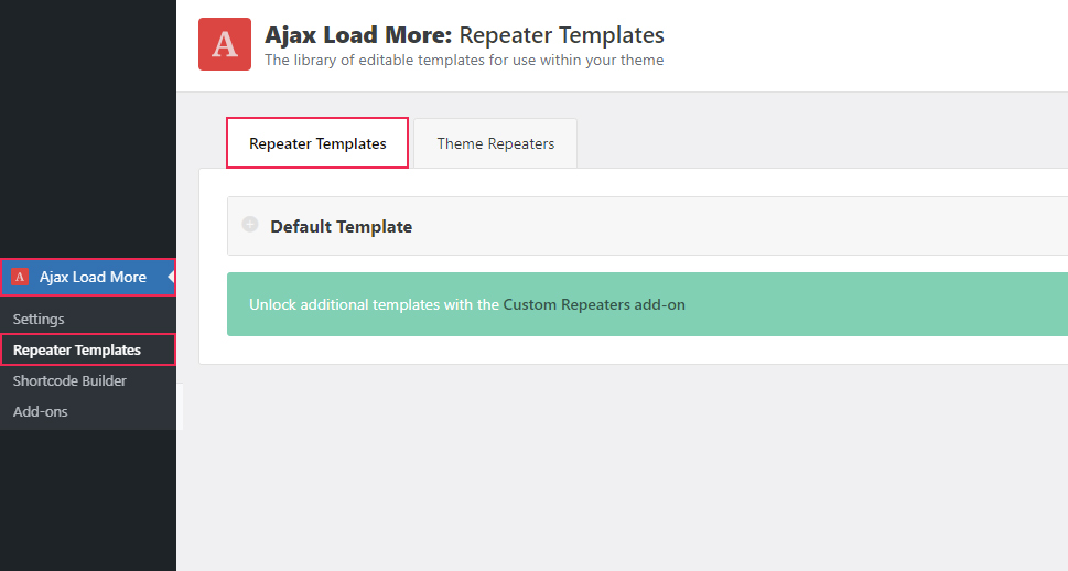Ajax Load More Repeater Templates