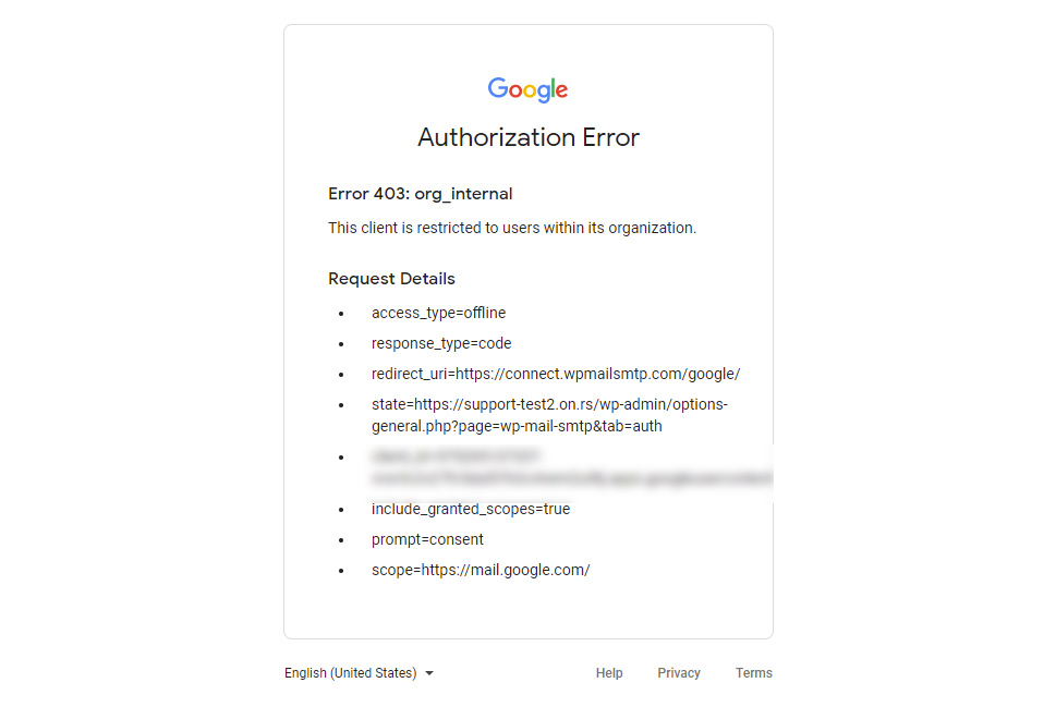 Authorization Error