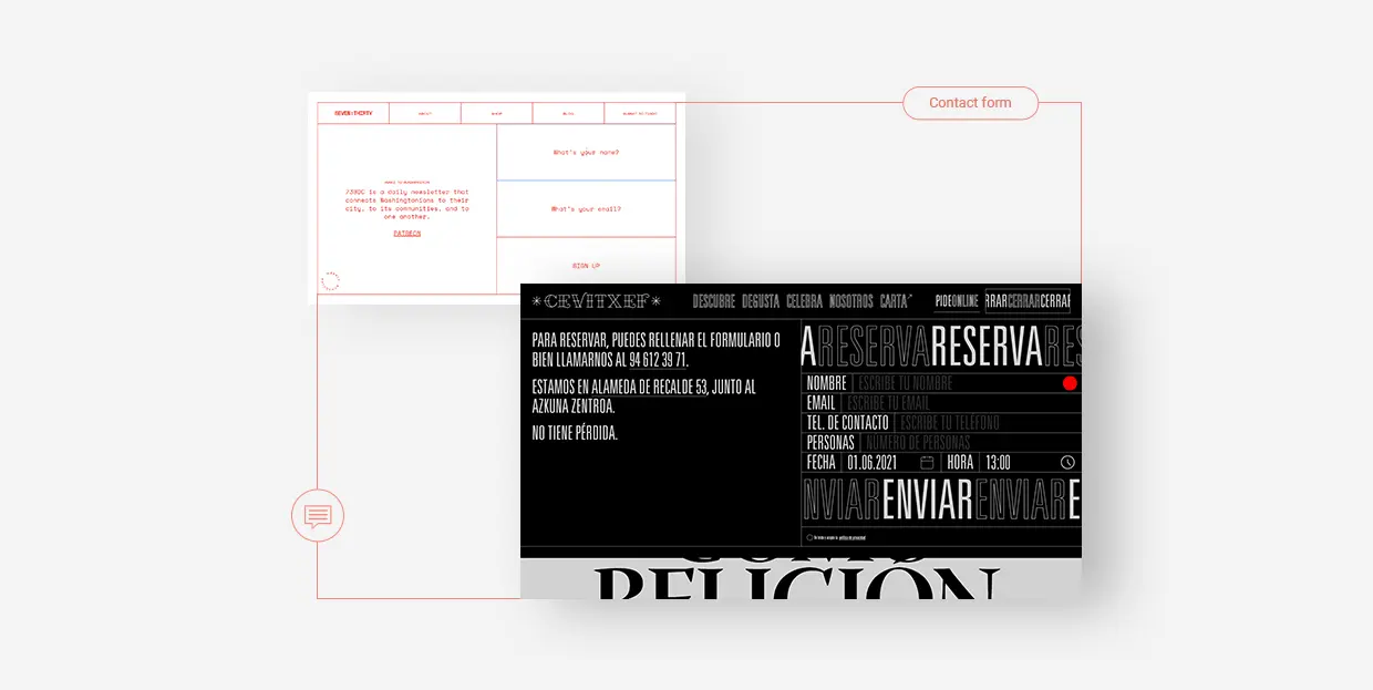 Examples of Innovative Contact Form Design