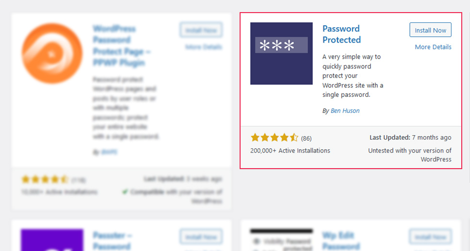 Password Protect Add Plugin