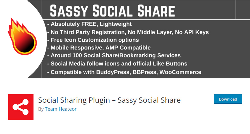 Social Sharing Plugin – Sassy Social Share