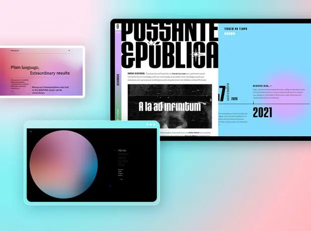 Beautiful Examples of Gradient Websites list