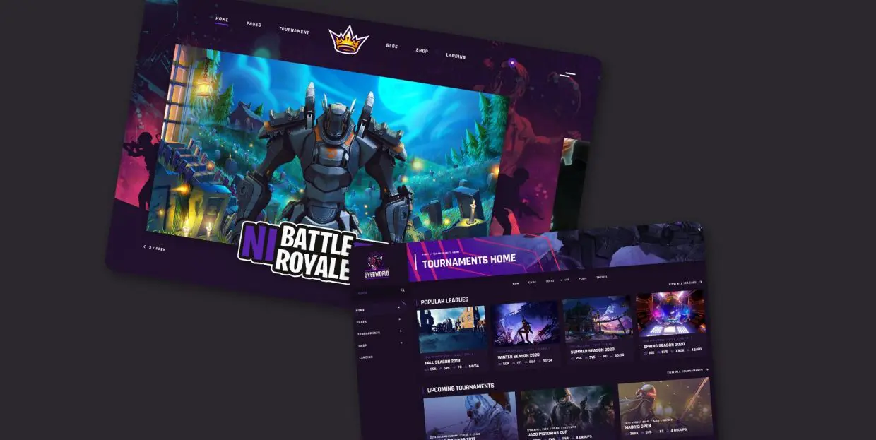 New and Trending Gaming Website Templates