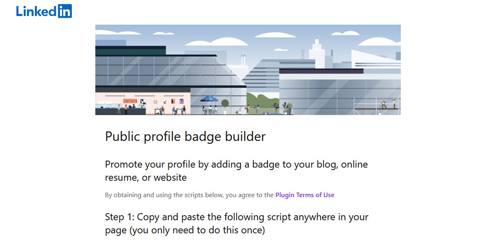LinkedIn Badge Builder