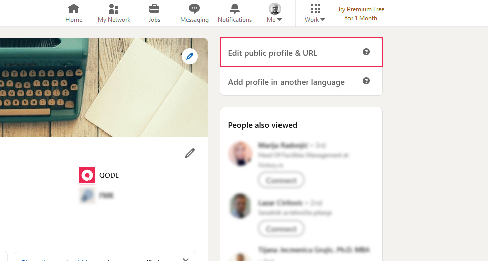 LinkedIn Edit Public Profile