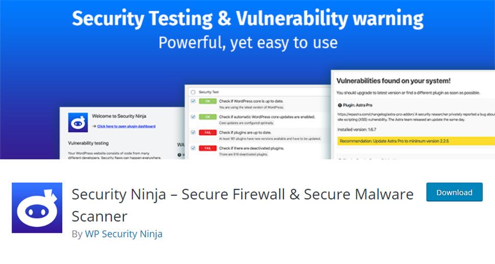 NinjaScanner – Virus & Malware scan – WordPress plugin